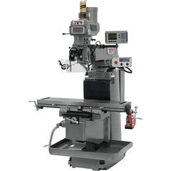 Jet - 54" Table Width x 12" Table Length, Electronic Variable Speed Control, 3 Phase Knee Milling Machine - NST40 Spindle Taper, 5 hp - Best Tool & Supply