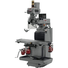 Jet - 54" Table Width x 12" Table Length, Electronic Variable Speed Control, 3 Phase Knee Milling Machine - R8 Spindle Taper, 5 hp - Best Tool & Supply