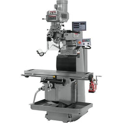 Jet - 54" Table Width x 12" Table Length, Electronic Variable Speed Control, 3 Phase Knee Milling Machine - R8 Spindle Taper, 5 hp - Best Tool & Supply