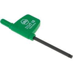 Wiha - T10 Torx Key - Flag-Style, 40mm Length Under Head, 2.9" OAL - Best Tool & Supply