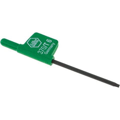 Wiha - T6 Torx Key - Flag-Style, 35mm Length Under Head, 2.6" OAL - Best Tool & Supply