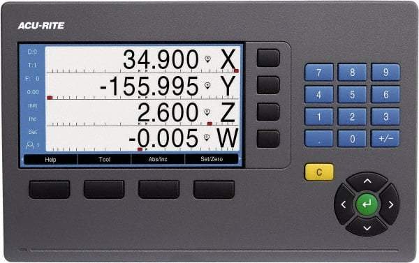 Acu-Rite - 2 Axis, 12" X-Axis Travel, 40" Y-Axis Travel, Milling DRO System - 5µm Resolution, 5µm Accuracy, LCD Color Display - Best Tool & Supply