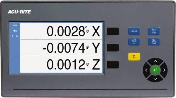 Acu-Rite - 3 Axis, 35" X-Axis Travel, 13" Y-Axis Travel, 16" Z-Axis Travel, Milling DRO System - 5µm Resolution, 5µm Accuracy, LCD Color Display - Best Tool & Supply