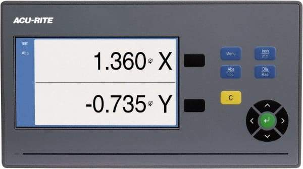 Acu-Rite - 2 Axis, 12" X-Axis Travel, 40" Y-Axis Travel, Lathe DRO System - 5µm Resolution, 5µm Accuracy, LCD Color Display - Best Tool & Supply