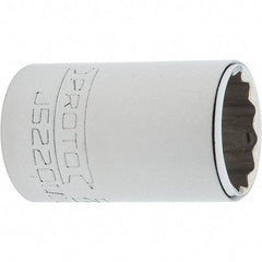 Proto - 3/8" Drive, Intermediate Hand Socket - 12 Points, 1-25/32" OAL, Steel, Full Polish Finish - Best Tool & Supply