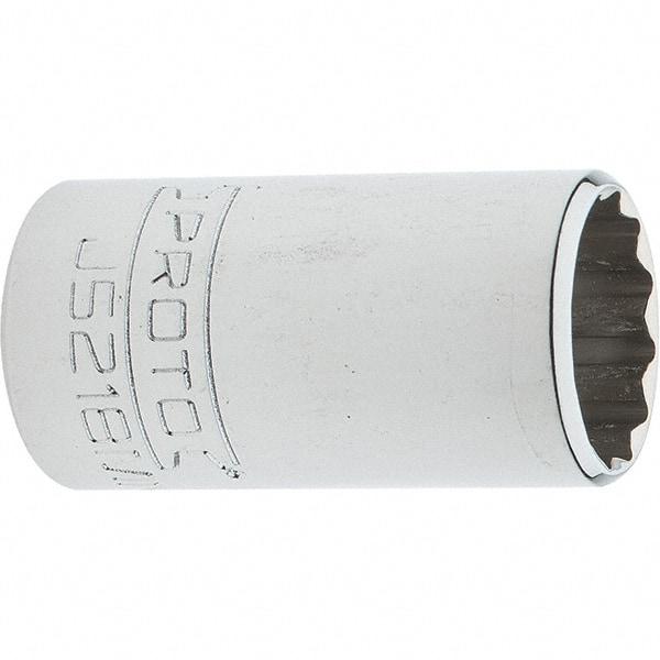 Proto - 3/8" Drive, Intermediate Hand Socket - 12 Points, 1-25/32" OAL, Steel, Full Polish Finish - Best Tool & Supply