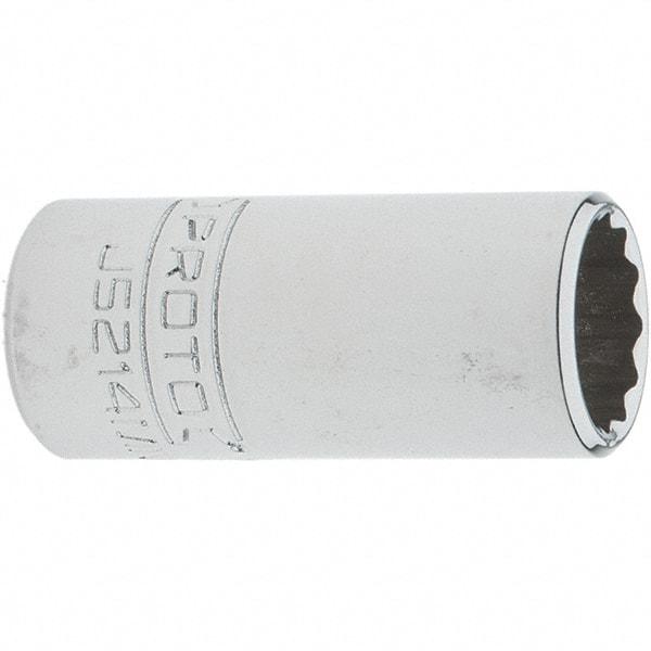 Proto - 3/8" Drive, Intermediate Hand Socket - 12 Points, 1-25/32" OAL, Steel, Full Polish Finish - Best Tool & Supply