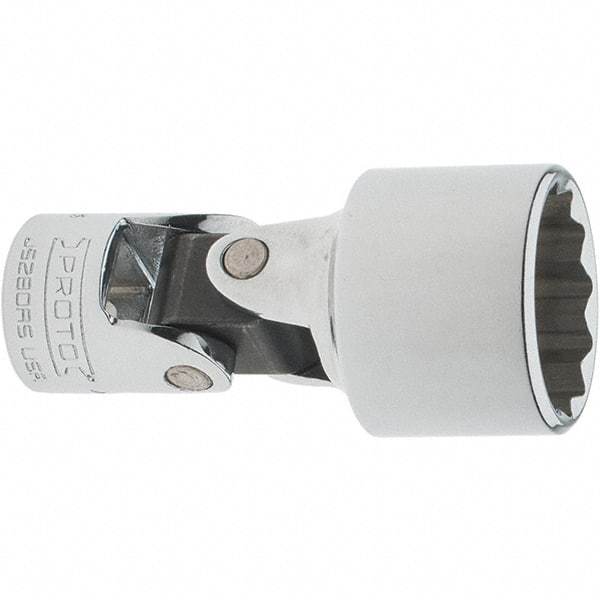 Proto - 13/16", 3/8" Drive, Intermediate Hand Socket - 12 Points, 2-1/4" OAL, Steel, Full Polish Finish - Best Tool & Supply