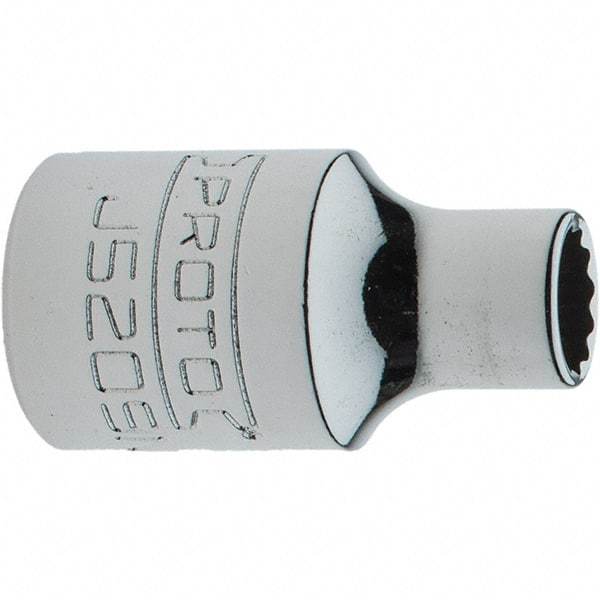 Proto - 9/32", 3/8" Drive, Intermediate Hand Socket - 12 Points, 1-15/64" OAL, Steel, Full Polish Finish - Best Tool & Supply