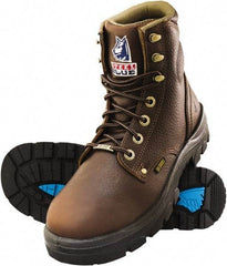 Steel Blue - Men's Size 10.5 Wide Width Steel Work Boot - Oak, Leather Upper, TPU Outsole, 6" High, Lace-Up - Best Tool & Supply