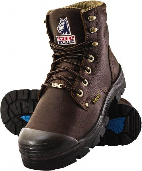 Steel Blue - Men's Size 11.5 Medium Width Steel Work Boot - Oak, Leather Upper, TPU Outsole, 6" High, Lace-Up - Best Tool & Supply