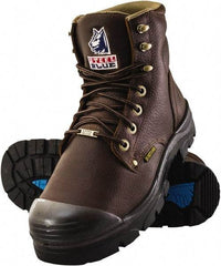 Steel Blue - Men's Size 9 Medium Width Steel Work Boot - Oak, Leather Upper, TPU Outsole, 6" High, Lace-Up - Best Tool & Supply