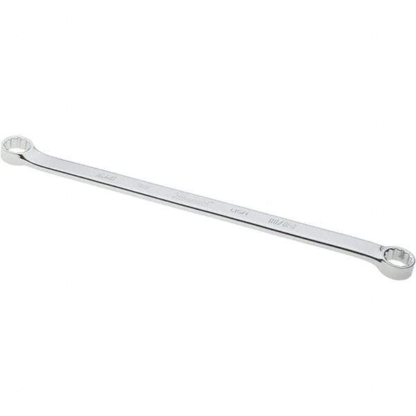 Proto - 11/16" x 3/4" 12 Point Box Wrench - Double End, 1" Head Diam x 1/2" Head Thickness, 14-11/32" OAL, Steel, Polished Finish, 15° Offset - Best Tool & Supply