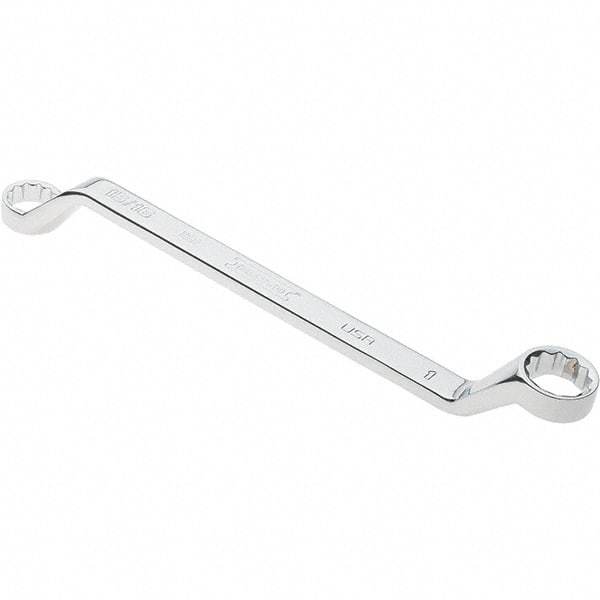 Proto - 15/16" x 1" 12 Point Box Wrench - Double End, 1-11/32" Head Diam x 1-7/16" Head Thickness, 14" OAL, Steel, Polished Finish, 15° Offset - Best Tool & Supply