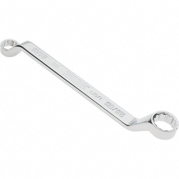 Proto - 11/16" x 3/4" 12 Point Box Wrench - Double End, 1" Head Diam x 1-5/32" Head Thickness, 10-51/64" OAL, Steel, Polished Finish, 15° Offset - Best Tool & Supply