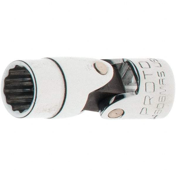 Proto - 1/4" Drive, Standard Hand Socket - 12 Points, 1-17/64" OAL, Steel, Full Polish Finish - Best Tool & Supply