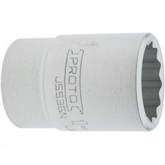 Proto - 1-1/8", 3/4" Drive, Standard Hand Socket - 12 Points, 2.335" OAL, Steel, Full Polish Finish - Best Tool & Supply