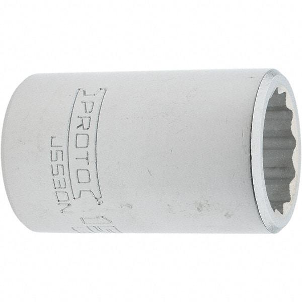 Proto - 15/16", 3/4" Drive, Standard Hand Socket - 12 Points, 2.285" OAL, Steel, Full Polish Finish - Best Tool & Supply