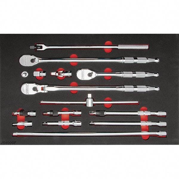 Proto - 15 Piece 1/2" Drive Mechanic's Tool Set - Comes in 23 x 16" Foam Insert - Best Tool & Supply