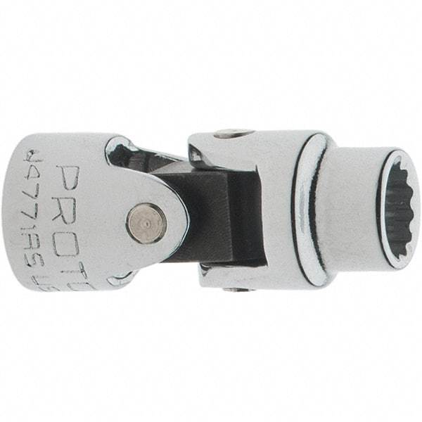 Proto - 1/4", 1/4" Drive, Standard Hand Socket - 12 Points, 1-3/8" OAL, Steel, Chrome Finish - Best Tool & Supply