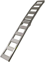 Erickson Manufacturing - 90" Long x 12" Wide, 750 Lb Capacity, Foldable Arched Truck Ramp - Aluminum, For All Vehicles - Best Tool & Supply