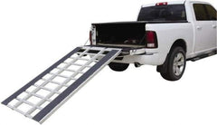 Erickson Manufacturing - 84" Long x 54" Wide, 1,500 Lb Capacity, Foldable Truck Ramp with Wear Boards - Aluminum, For All Vehicles - Best Tool & Supply