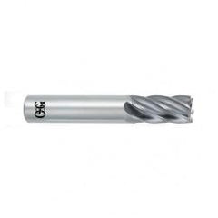 9/16 Dia. x 3-1/2 Overall Length 6-Flute Square End Solid Carbide SE End Mill-Round Shank-Center Cutting-Uncoated - Best Tool & Supply