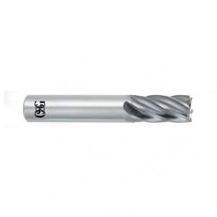 5/16 Dia. x 2-1/2 Overall Length 6-Flute Square End Solid Carbide SE End Mill-Round Shank-Center Cutting-Uncoated - Best Tool & Supply