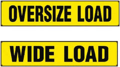 Erickson Manufacturing - Vinyl Wide/Oversized Load Banner - 18" Wide x 84" Long, Yellow & Black, For Use with Trucks - Best Tool & Supply