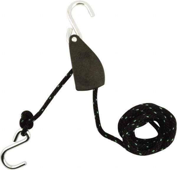 Erickson Manufacturing - Nylon Tite Rope Pulley - 1/2" Wide x 144" Long, Black, For Use with Pick Ups - Best Tool & Supply