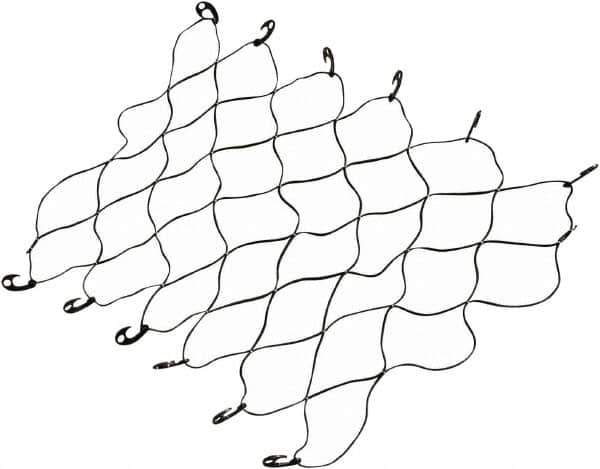 Erickson Manufacturing - Rubber Cargo Net - 70" Wide x 52" Long, Black, For Use with Pick Ups - Best Tool & Supply