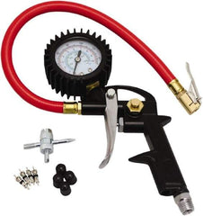 Milton - 0 to 150 psi Dial Easy-Clip Tire Pressure Gauge - 13' Hose Length, 2 psi Resolution - Best Tool & Supply