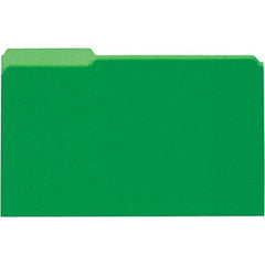 UNIVERSAL - 9-5/8 x 14-3/4", Legal, Green, File Folders with Top Tab - 11 Point Stock, 1/3 Tab Cut Location - Best Tool & Supply