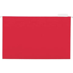 Universal One - 9-5/8 x 14-3/4", Legal, Red, Hanging File Folder - 11 Point Stock, 1/5 Tab Cut Location - Best Tool & Supply