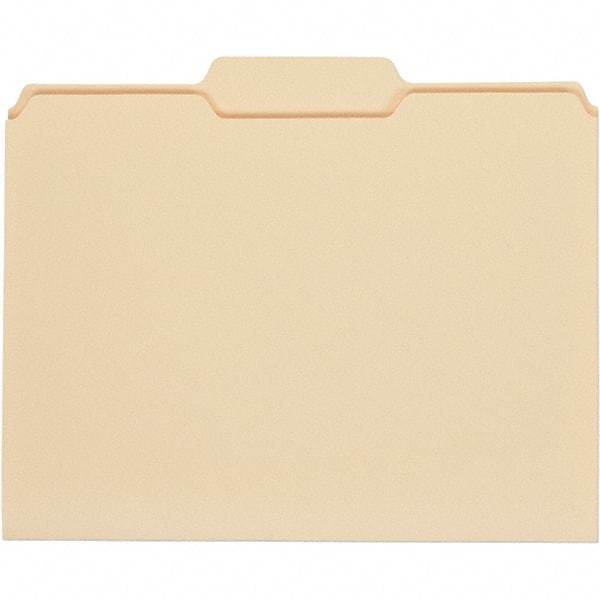 UNIVERSAL - 9-5/8 x 11-3/4", Letter Size, Manila, File Folders with Top Tab - 11 Point Stock, 1/3 Tab Cut Location - Best Tool & Supply