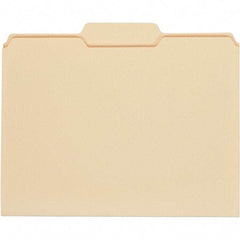 UNIVERSAL - 9-5/8 x 11-3/4", Letter Size, Manila, File Folders with Top Tab - 11 Point Stock, 1/3 Tab Cut Location - Best Tool & Supply