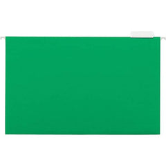 Universal One - 9-5/8 x 14-3/4", Legal, Bright Green, Hanging File Folder - 11 Point Stock, 1/5 Tab Cut Location - Best Tool & Supply