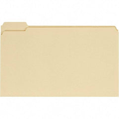 UNIVERSAL - 9-5/8 x 14-3/4", Legal, Manila, File Folders with Top Tab - 11 Point Stock, 1/5 Tab Cut Location - Best Tool & Supply