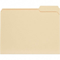 UNIVERSAL - 9-5/8 x 11-3/4", Letter Size, Manila, File Folders with Top Tab - 11 Point Stock, 1/3 Tab Cut Location - Best Tool & Supply