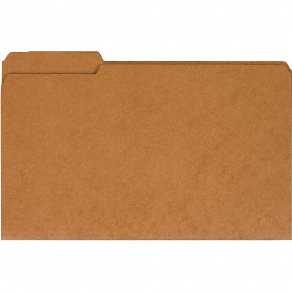 UNIVERSAL - 9-5/8 x 14-3/4", Legal, Kraft, File Folders with Top Tab - 11 Point Stock, 1/3 Tab Cut Location - Best Tool & Supply