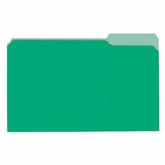 Universal One - 9-5/8 x 14-3/4", Legal, Bright Green/Light Green, File Folders with Top Tab - 11 Point Stock, 1/3 Tab Cut Location - Best Tool & Supply