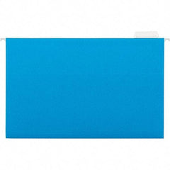 Universal One - 9-5/8 x 14-3/4", Legal, Blue, Hanging File Folder - 11 Point Stock, 1/5 Tab Cut Location - Best Tool & Supply