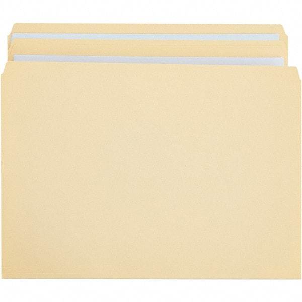 UNIVERSAL - 9-5/8 x 14-3/4", Legal, Manila, File Folders with Top Tab - 11 Point Stock, Straight Tab Cut Location - Best Tool & Supply