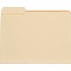 UNIVERSAL - 9-5/8 x 11-3/4", Letter Size, Manila, File Folders with Top Tab - 11 Point Stock, 1/3 Tab Cut Location - Best Tool & Supply