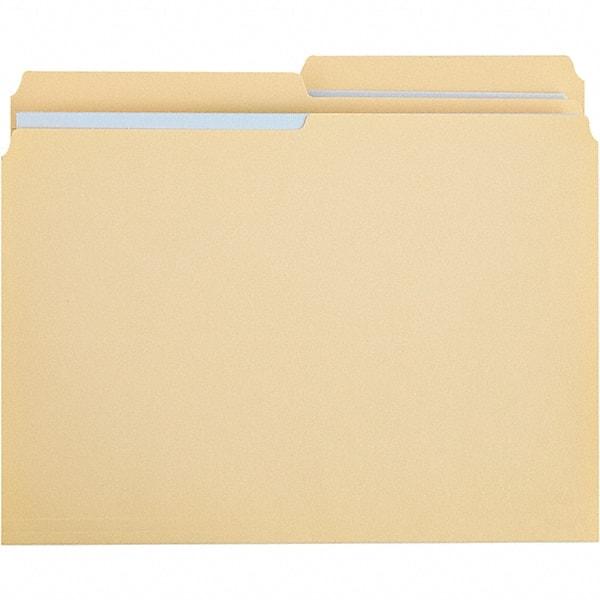 UNIVERSAL - 9-5/8 x 11-3/4", Letter Size, Manila, File Folders with Top Tab - 11 Point Stock, 1/2 Tab Cut Location - Best Tool & Supply