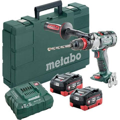 Metabo - 18 Volt 1/16 to 1/2" Keyless Chuck Cordless Hammer Drill - 32300 BPM, 500 to 3,800 RPM, Reversible, Pistol Grip Handle - Best Tool & Supply