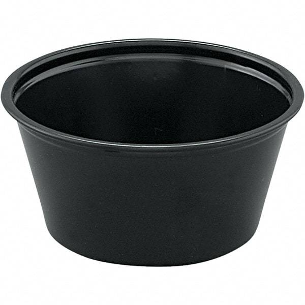 Solo - 2 oz Polystyrene Portion Cups - Black - Best Tool & Supply