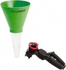 OEM Tools - 16 oz Capacity Plastic Funnel with Clamp - 3-3/4" Straight Spout, Green & Clear - Best Tool & Supply