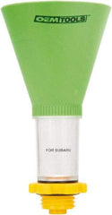 OEM Tools - 16 oz Capacity Plastic Funnel - 5" Mouth OD, 3-3/4" Straight Spout, Green, Clear & Yellow - Best Tool & Supply