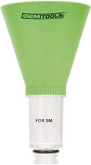 OEM Tools - 16 oz Capacity Plastic Funnel - 5" Mouth OD, 3-3/4" Straight Spout, Green & Clear - Best Tool & Supply